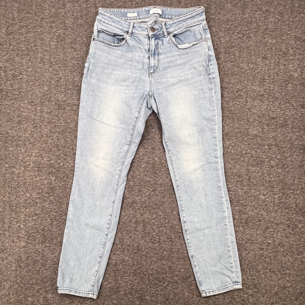 LOFT Outlet Curvy Skinny Jeans Light Wash Blue Denim Womens Size 6